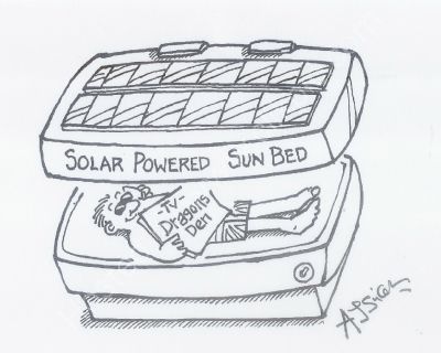 solar powered sunbed